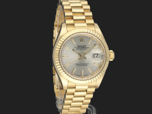 Rolex Datejust Lady 28 Yellow Gold Silver Dial 279178