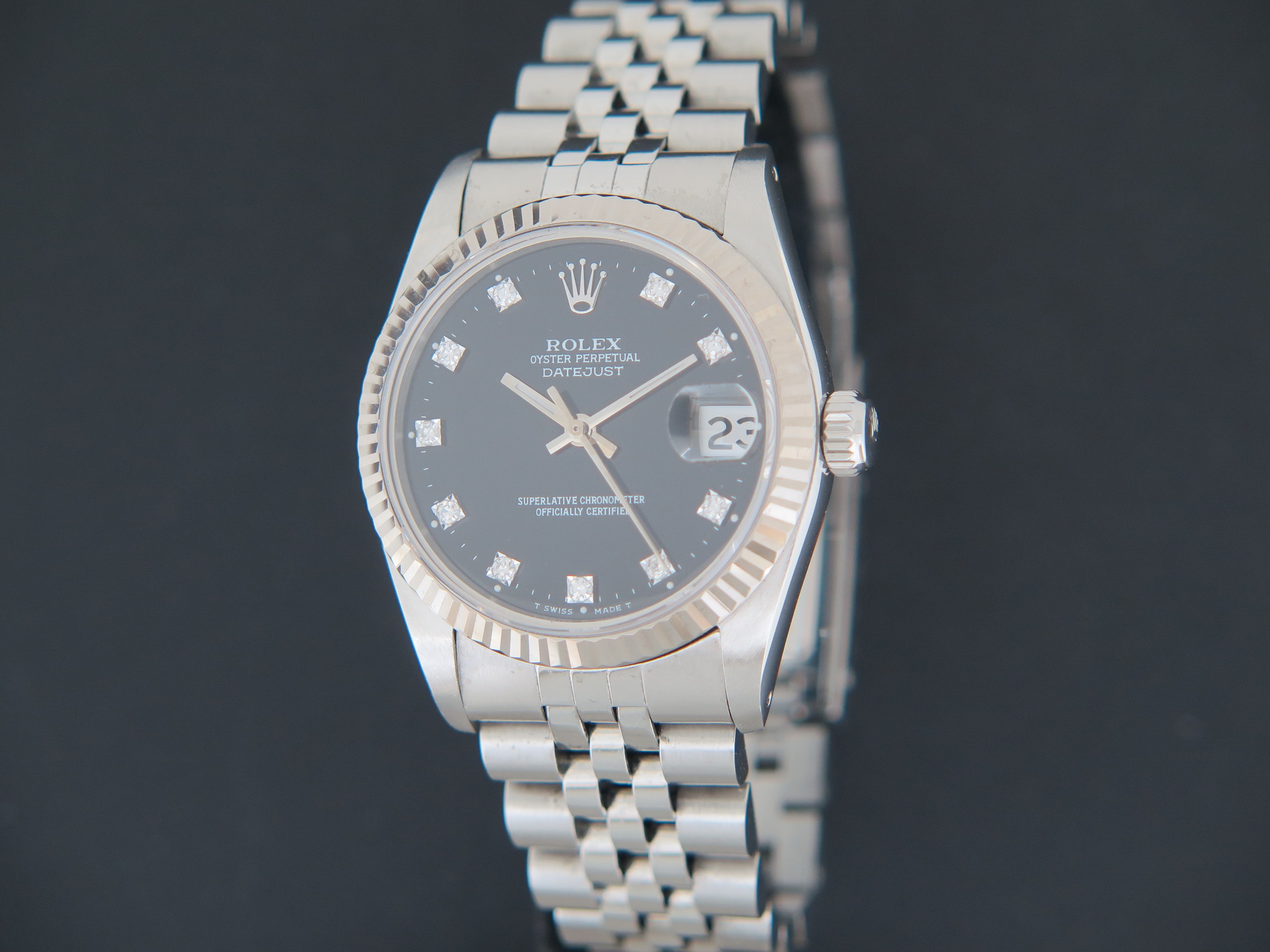 Rolex Datejust 31 Black Diamond Dial 68274 Watches Filipucci