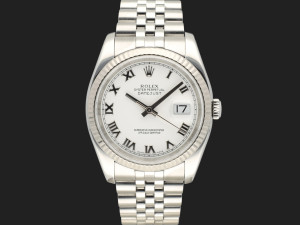 Rolex Datejust 36 White Roman Dial 116234