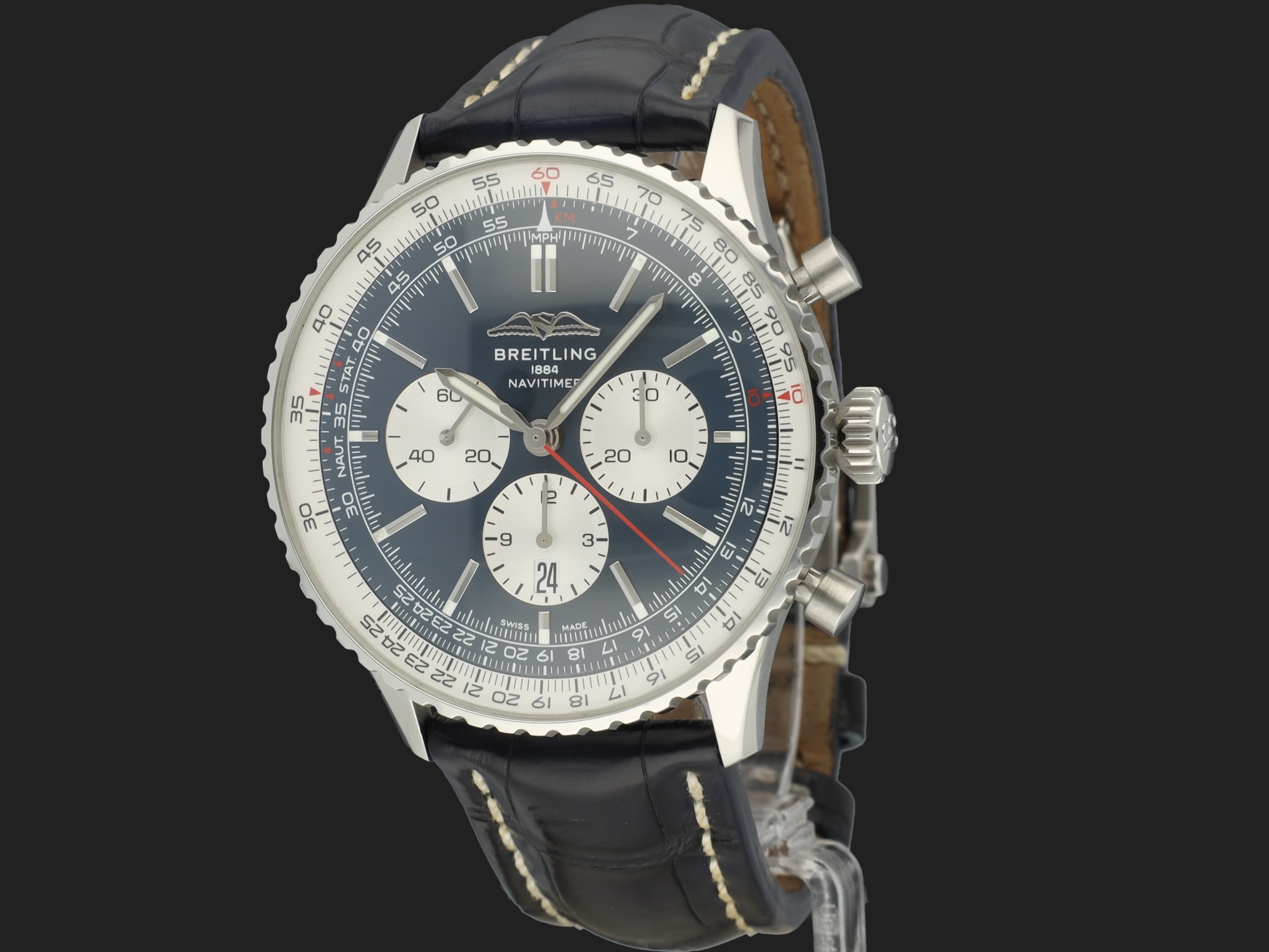 Breitling Navitimer B01 Chronograph 46 Blue Dial AB0137 Watches Filipucci Juweliers