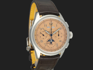 Breitling Premier B25 Datora Chronograph 42 Salmon Dial AB2510 NEW