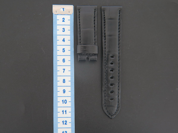 Breguet Alligator Leather Strap Black 20mm NEW Parts