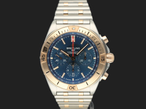 Breitling Chronomat B01 42 Rose Gold/Steel Blue Dial UB0134