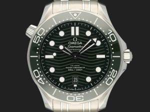 Omega Seamaster Diver 300M Co-Axial Master Chronometer Green Dial 210.30.42.20.10.001 NEW