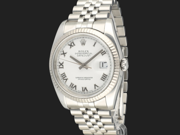 Rolex - Datejust 36 White Roman Dial 116234