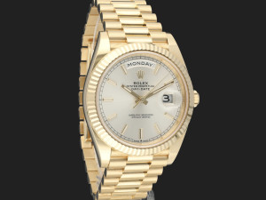 Rolex Day-Date 40 Yellow Gold Silver Dial 228238