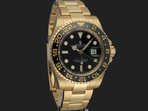 Rolex GMT-Master II Yellow Gold Black Dial 116718LN