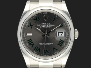 Rolex Datejust Slate Roman Dial 126200 99% NEW