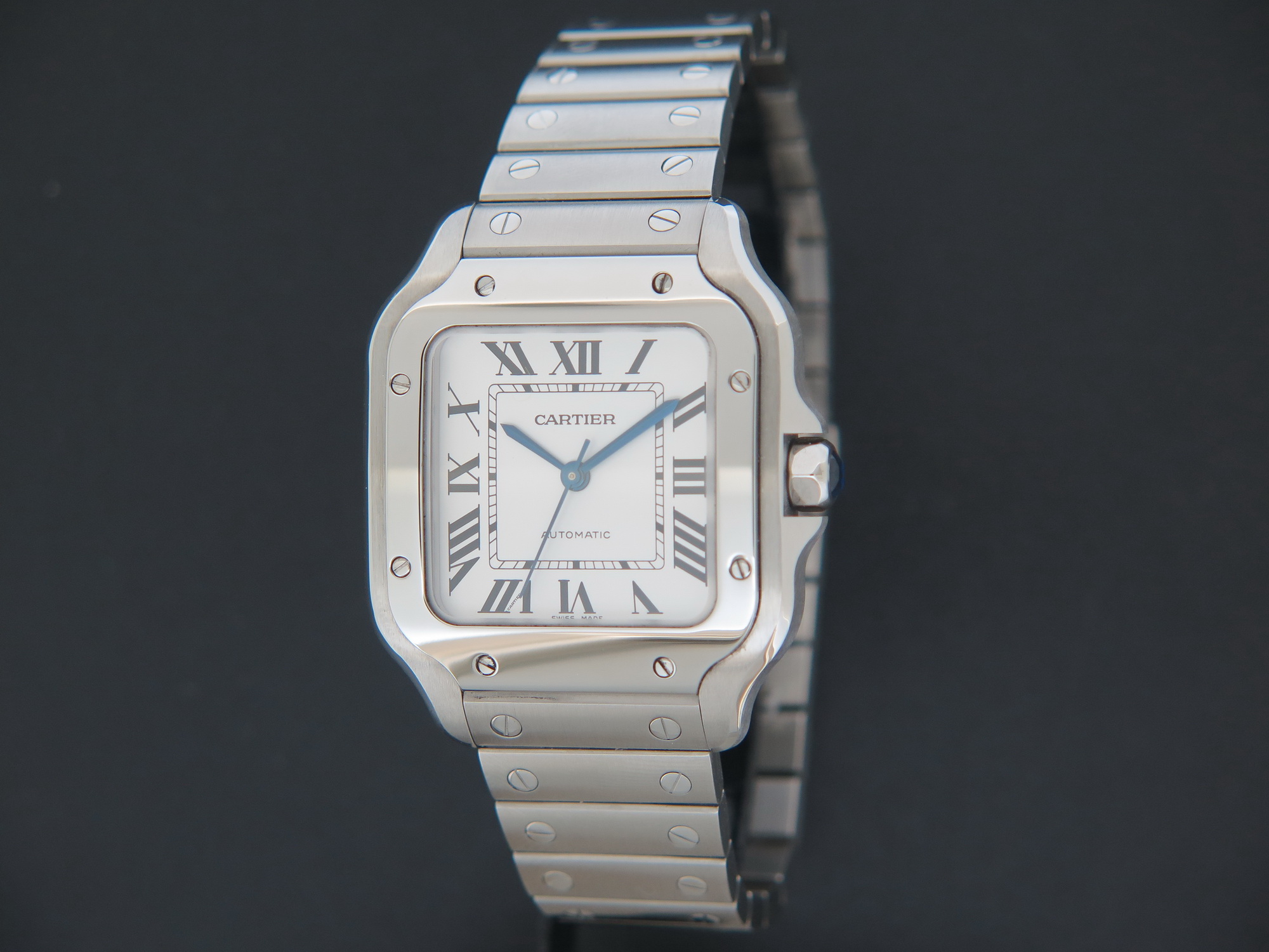 Cartier Santos Medium Steel Roman Dial NEW WSSA0029 Watches