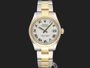 Rolex Datejust 31 Gold/Steel White Roman Dial 278273