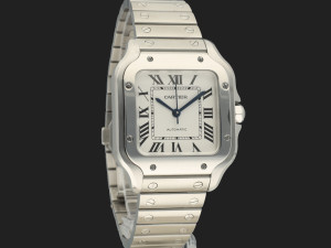 Cartier Santos Medium Silver Roman Dial WSSA0029