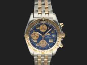 Breitling Chrono Cockpit Gold/Steel Blue Dial C13358