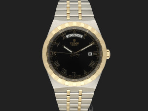 Tudor Royal Gold/Steel 41 Black Roman Dial 28603 