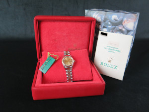 Rolex Lady-Datejust 26 Champagne Diamond Dial 69173