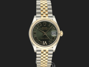 Rolex Datejust 31 Gold/Steel Green Diamond Dial 278273 NEW