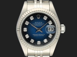 Rolex Lady-Datejust 26 Blue Vignette Diamond Dial 69174