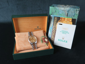 Rolex Datejust Gold/Steel Champagne Diamond Dial 16233