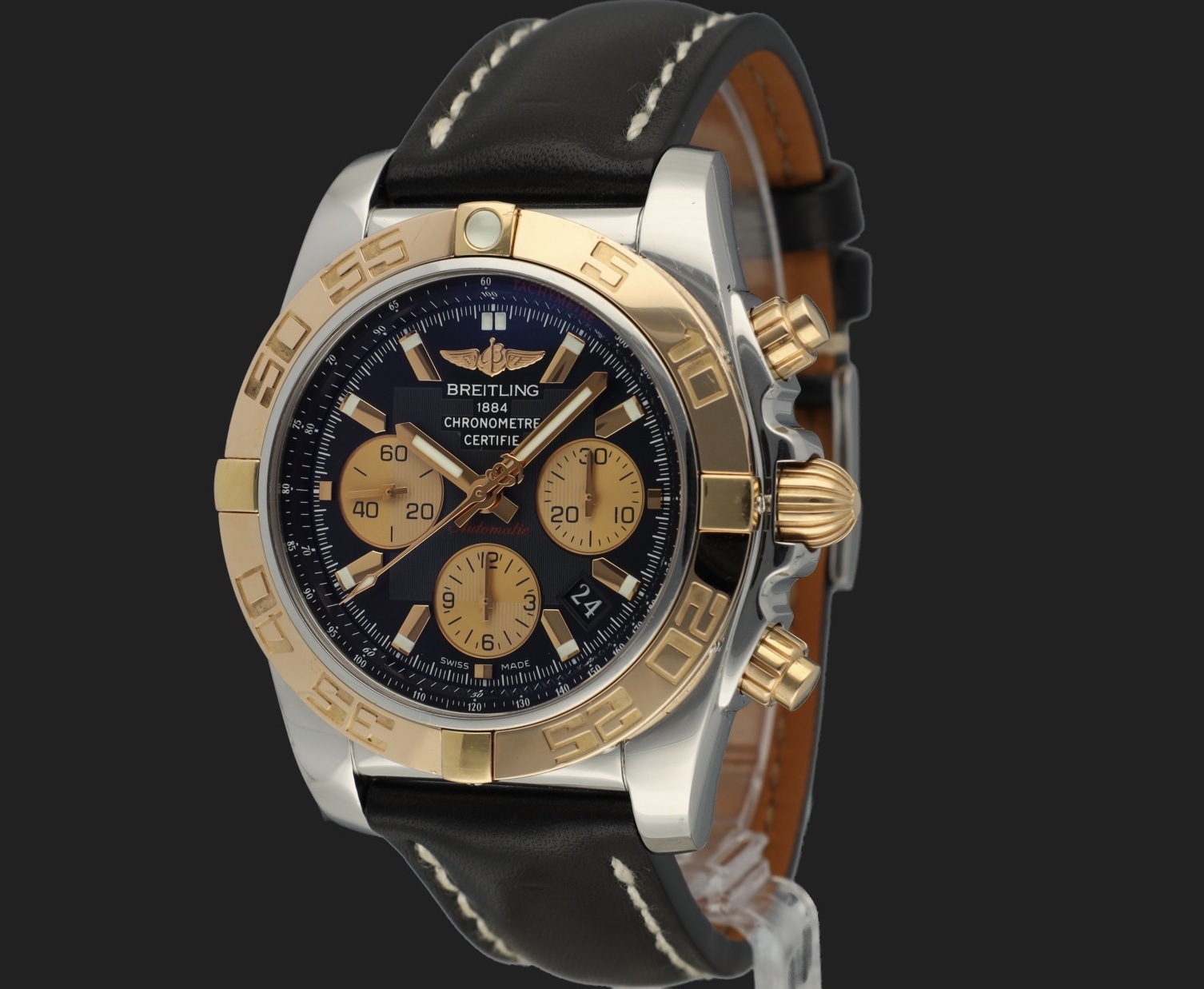 Breitling black and gold best sale