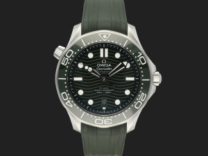 Omega Seamaster Diver 300M Co-Axial Master Chronometer Green Dial 210.32.42.20.10.001 NEW