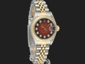 Rolex Lady-Datejust 26 Red Vignette Diamond Dial 69173 