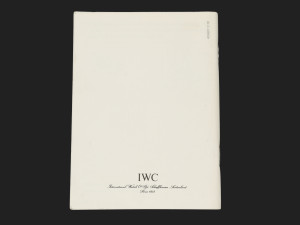 IWC Operating Instructions Booklet Fliegeruhr UTC