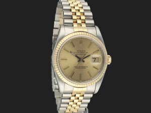 Rolex Datejust Gold/Steel Champagne Dial 16233