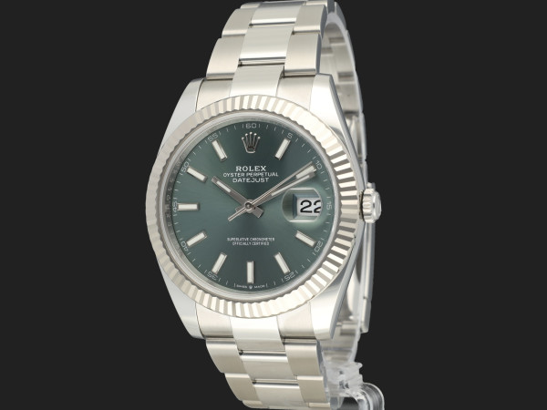 Rolex - Datejust 41 Mint Green Dial 126334 NEW