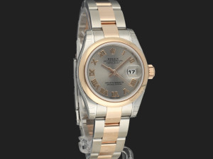 Rolex Lady-Datejust 28 Everose/Steel Rhodium Roman Dial 179161 NEW