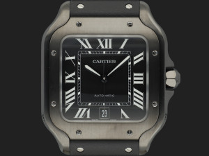 Cartier Santos Large Date ADLC Black Dial WSSA0039