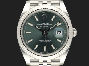 Rolex Datejust 41 Mint Green Dial 126334 99% NEW