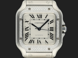 Cartier Santos Medium Diamond Bezel W4SA0005