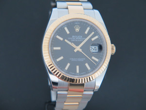 Rolex Datejust 41 Gold/Steel Black Dial 126333