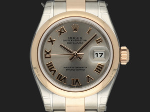 Rolex Lady-Datejust 28 Everose/Steel Rhodium Roman Dial 179161 NEW