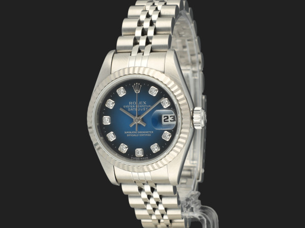 Rolex - Lady-Datejust 26 Blue Vignette Diamond Dial 69174