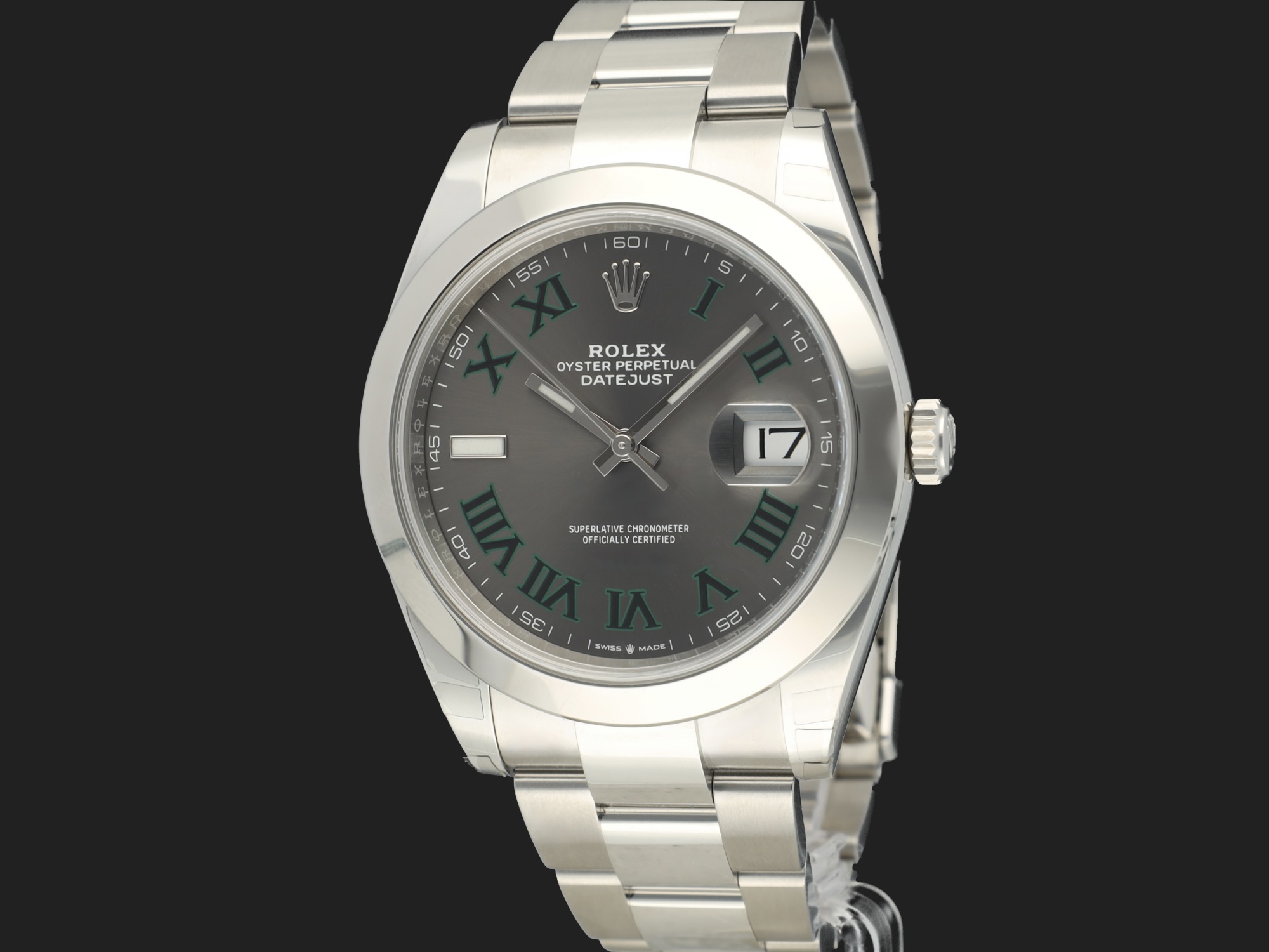 Datejust 41 slate roman dial best sale