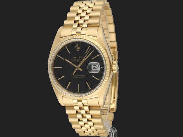 Rolex - Datejust Yellow Gold Black Dial 16018