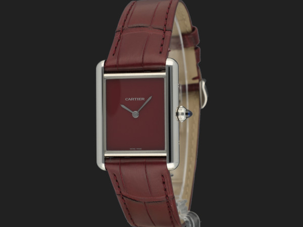 Cartier - Tank Must Large Burgundy Dial WSTA0054 NEW