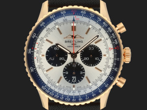 Breitling Navitimer B01 Chronograph 46 Rose Gold Silver Dial RB0137