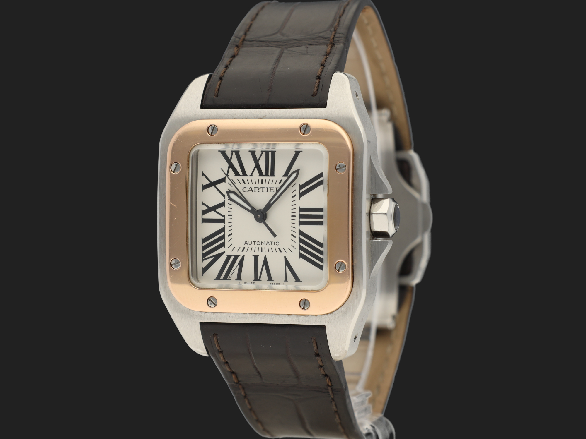 Cartier santos xl rose gold sale