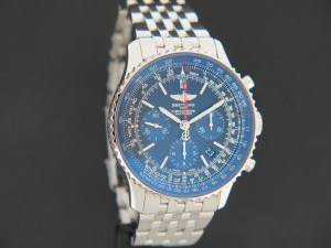 Breitling Navitimer 01 Blue Edition Chronograph Black Dial AB012116