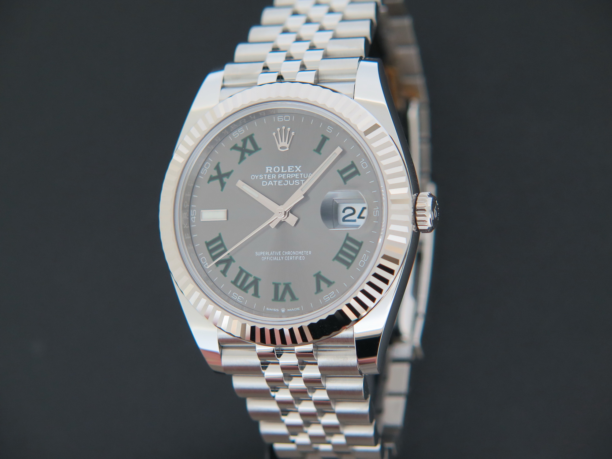 Datejust 41 outlet slate roman