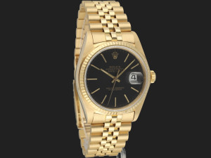 Rolex Datejust Yellow Gold Black Dial 16018