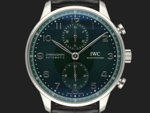 IWC Portugieser Chronograph Green Dial IW371615 NEW