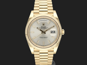 Rolex Day-Date 40 Yellow Gold Silver Dial 228238