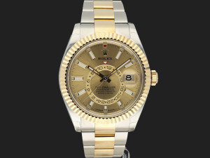 Rolex Sky-Dweller Gold/Steel Champagne Dial 336933 99% NEW