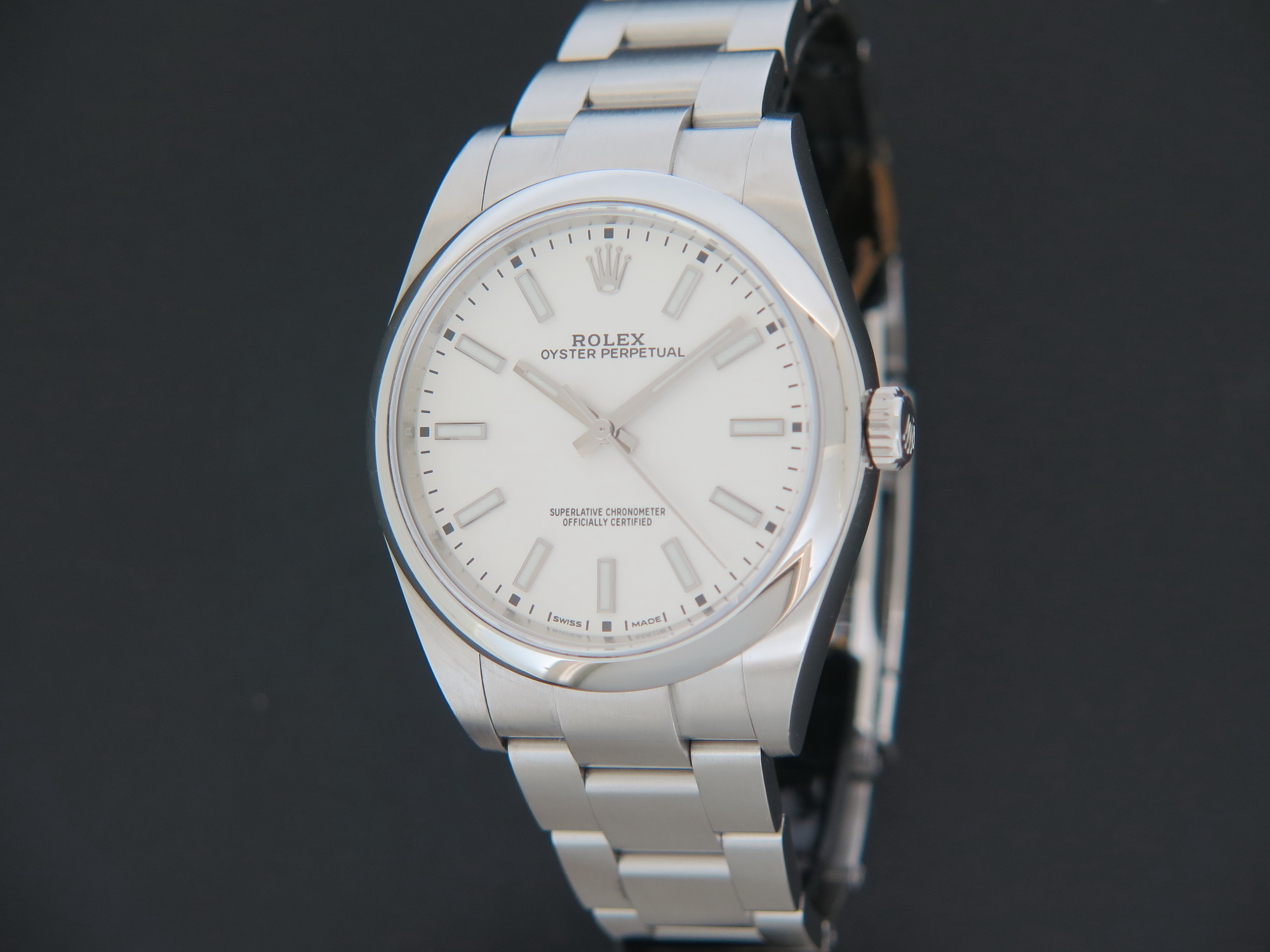 Rolex oyster perpetual hot sale 39 white