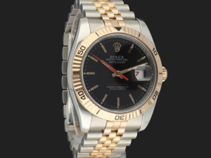 Rolex Datejust Turn-O-Graph Rose Gold/Steel Black Dial 116261