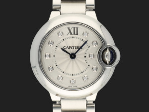 Cartier Ballon Bleu Silver Diamond Dial 28mm WE902073