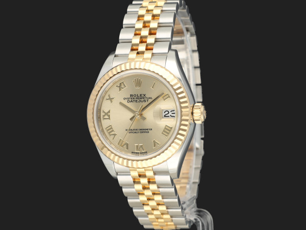 Rolex - Lady-Datejust 28 Gold/Steel Champagne Roman Dial 279173 