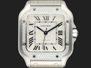 Cartier Santos Medium Diamond Bezel W4SA0005 